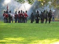 Line infantry pushes the enemy back